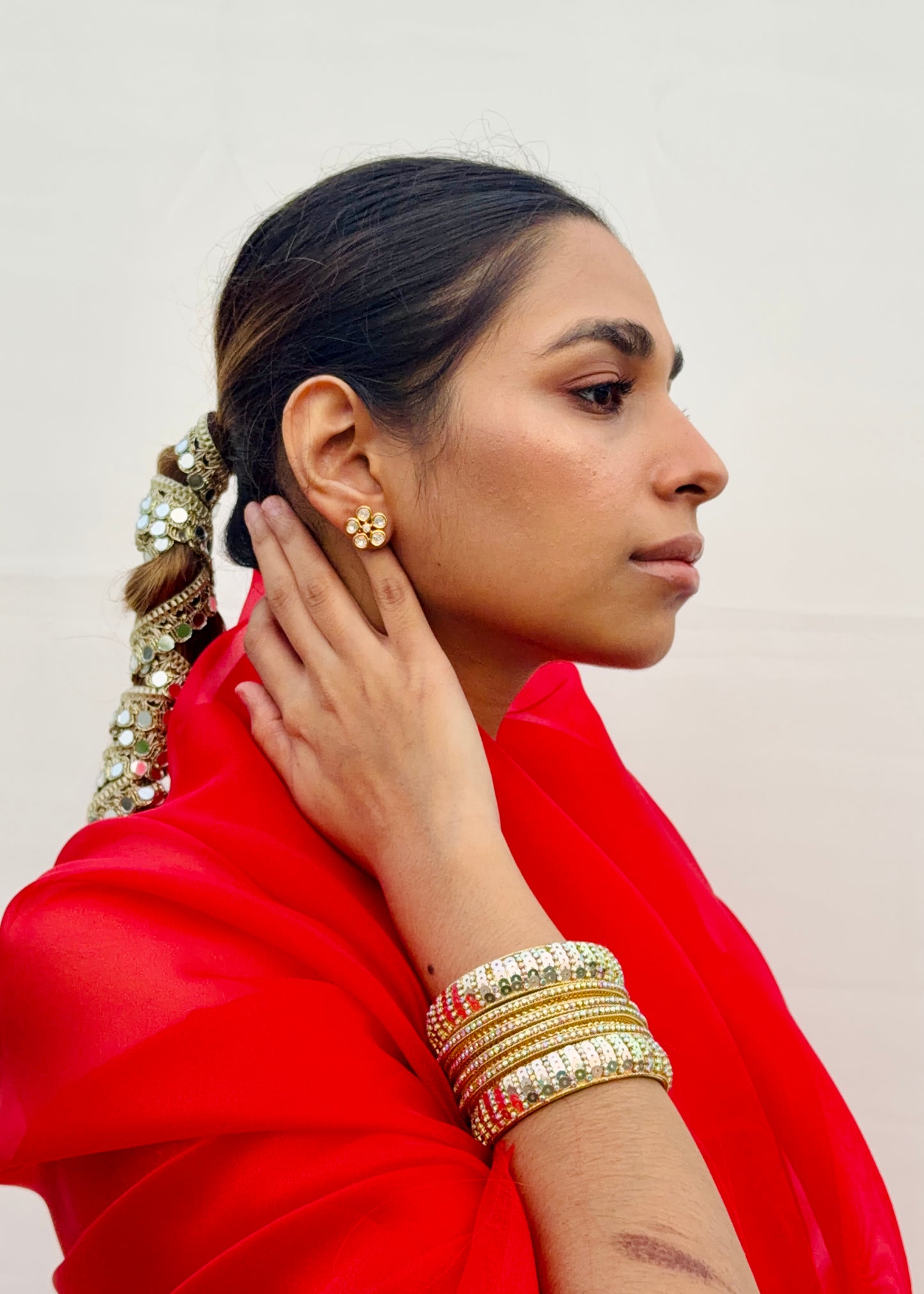 Agnika Flora Polki Studs