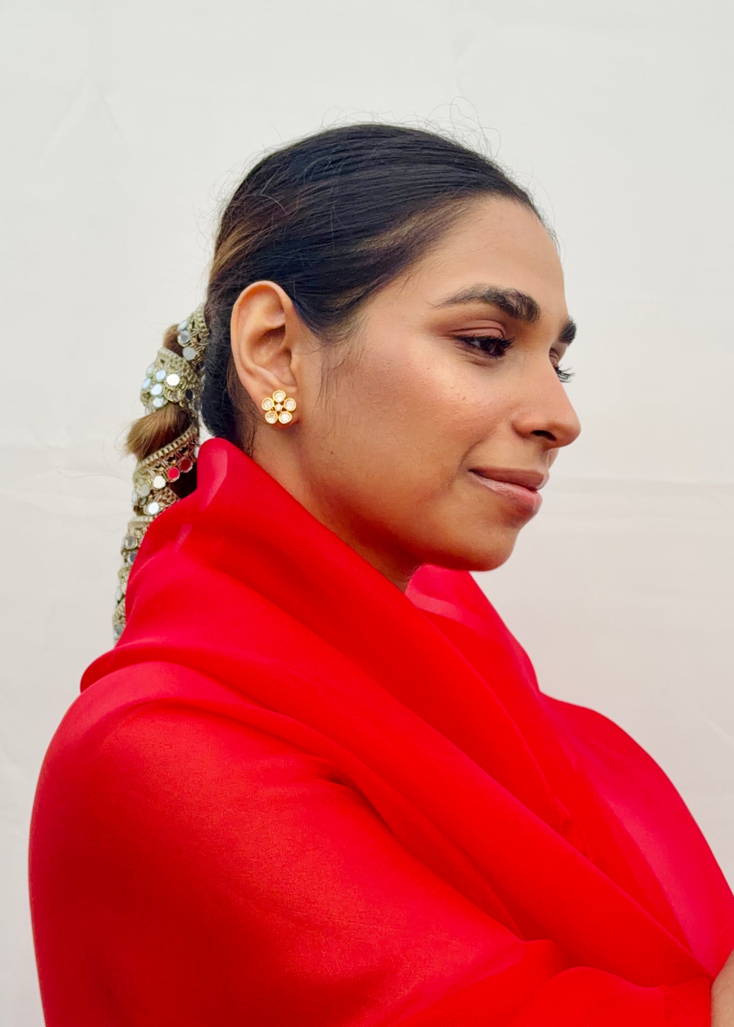Agnika Flora Polki Studs