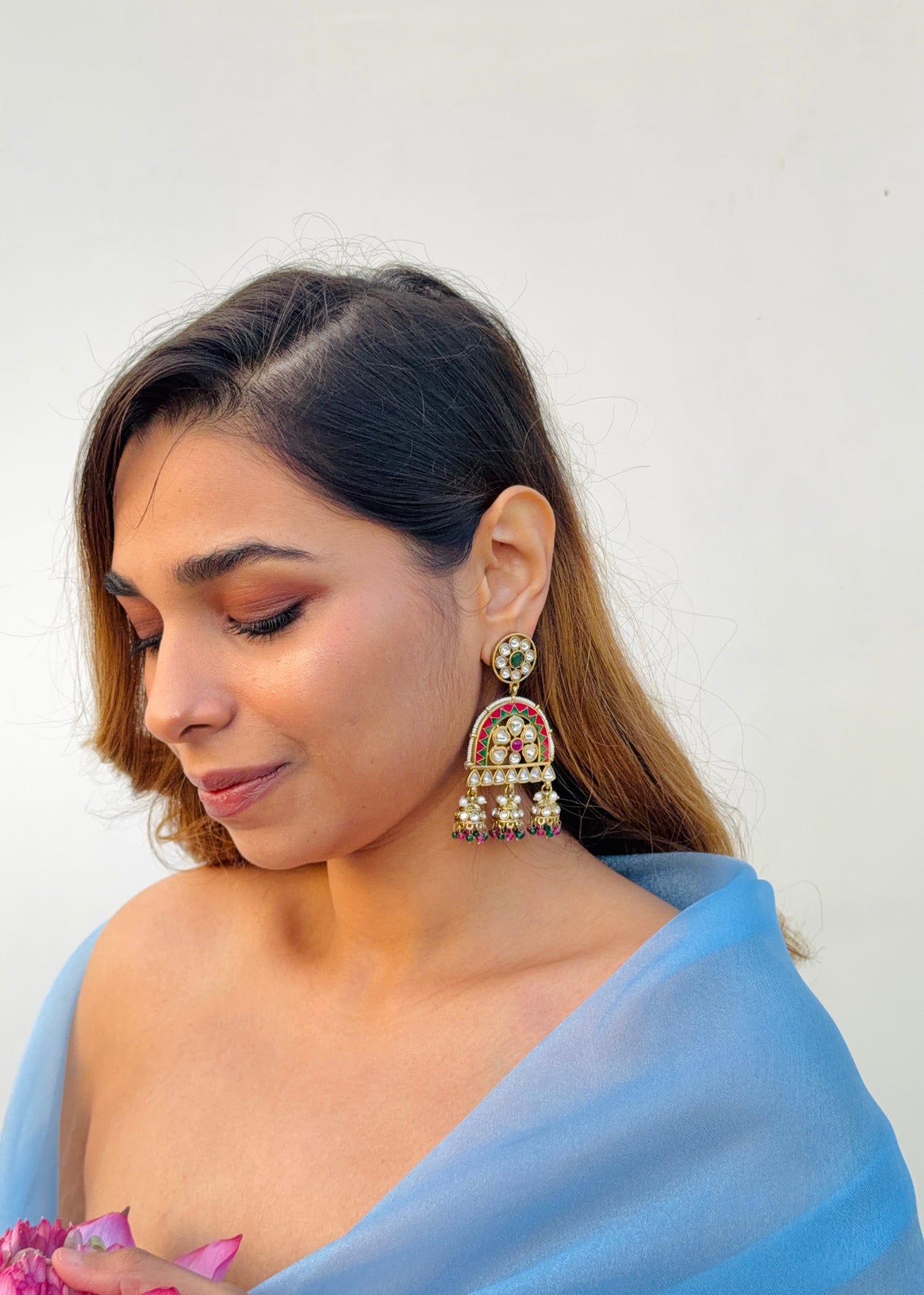 Sehaj Handpainted Crystal Drops (Multi)