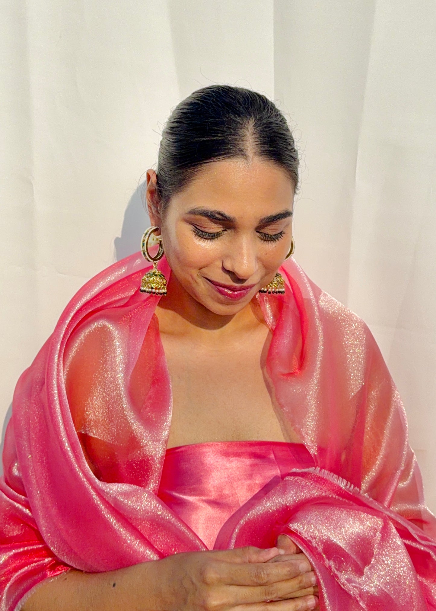 Samarpan Polki Crystal Jhumkas