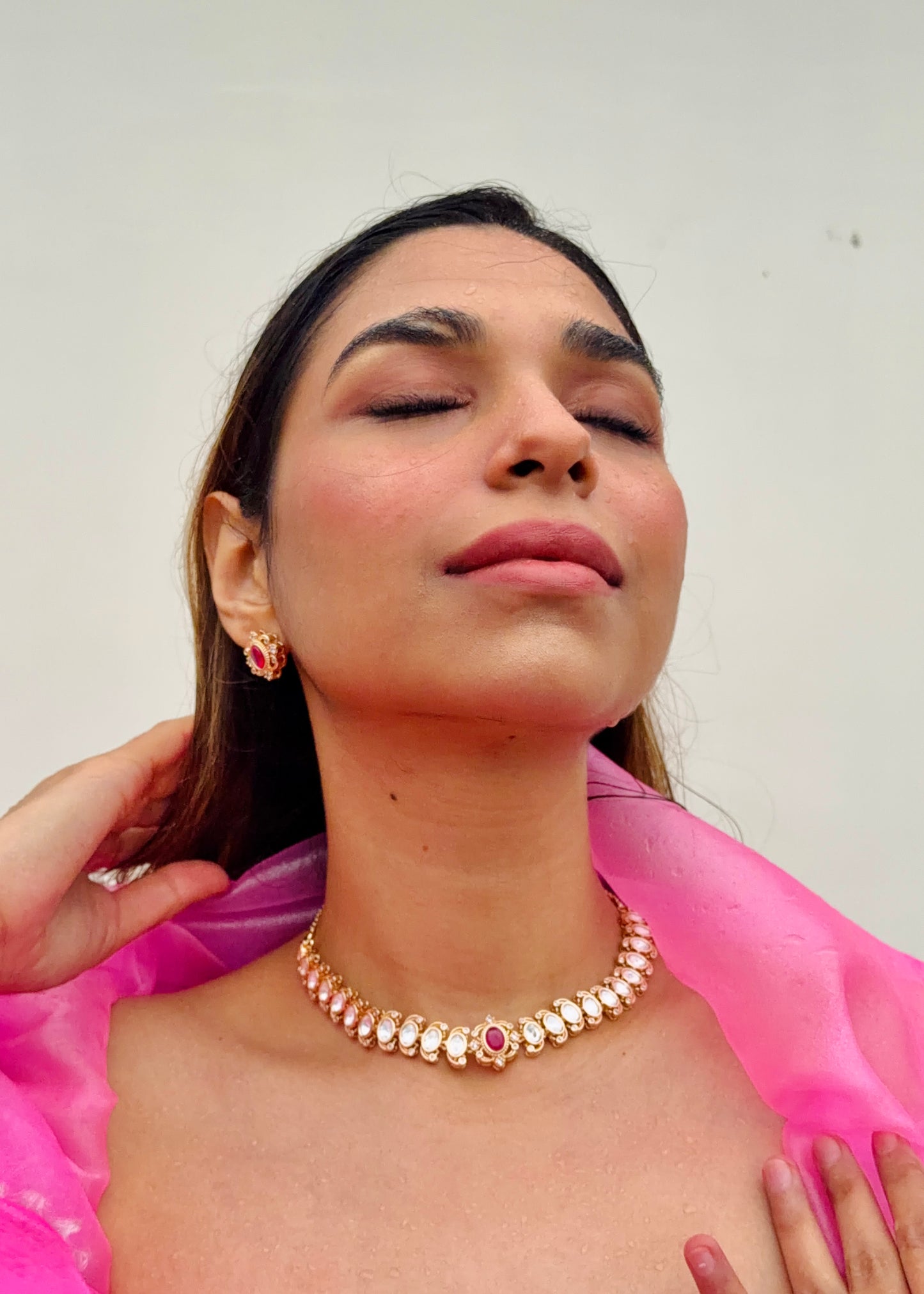 Gulrukh Polki Necklace Set