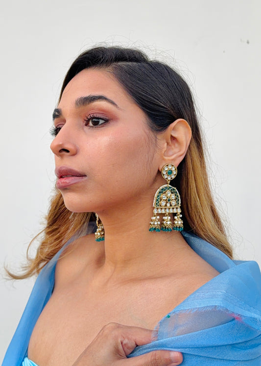 Sehaj Handpainted Crystal Drops (Blue)