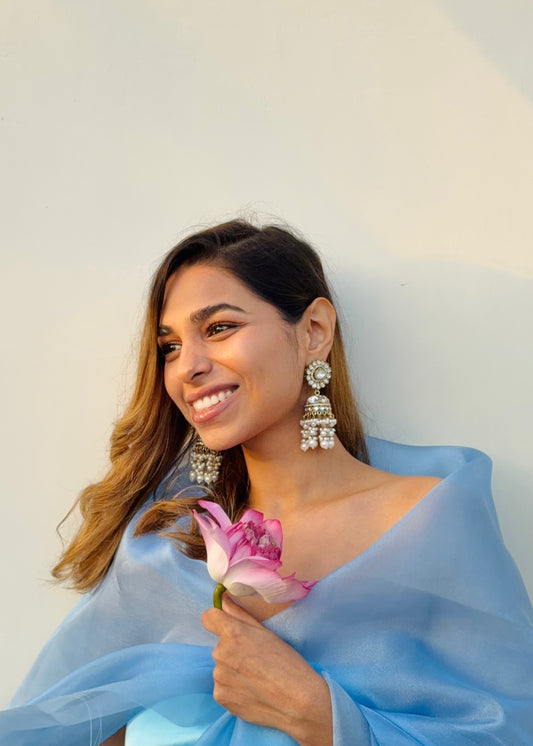 Ranani Pearl Jhumkas (Pearl white)