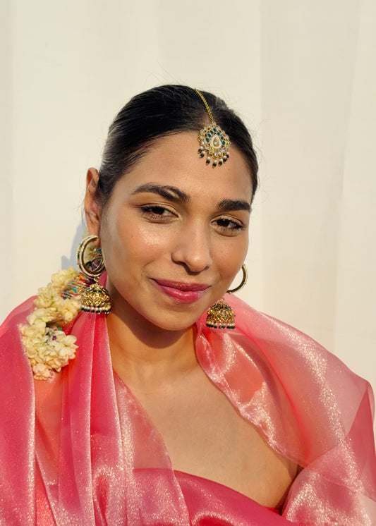 Samarpan Polki Crystal Jhumkas