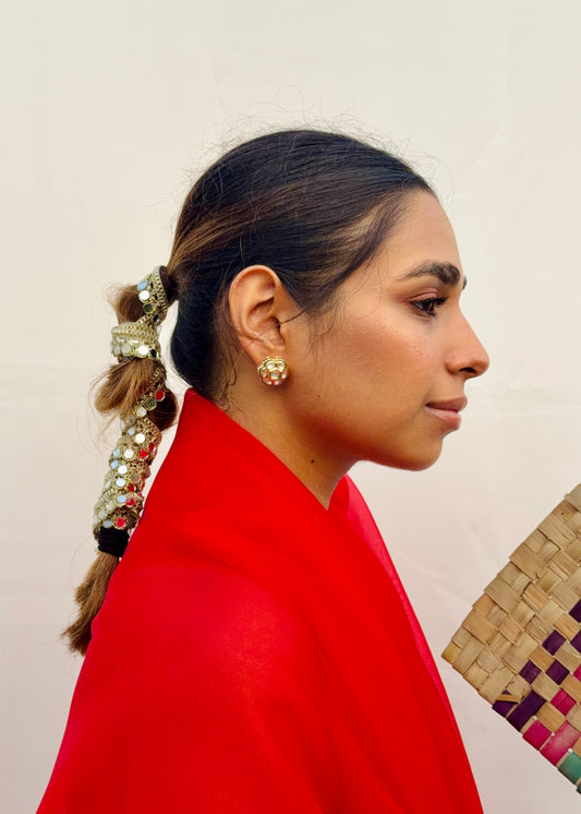 Alma Polki Handpainted Studs