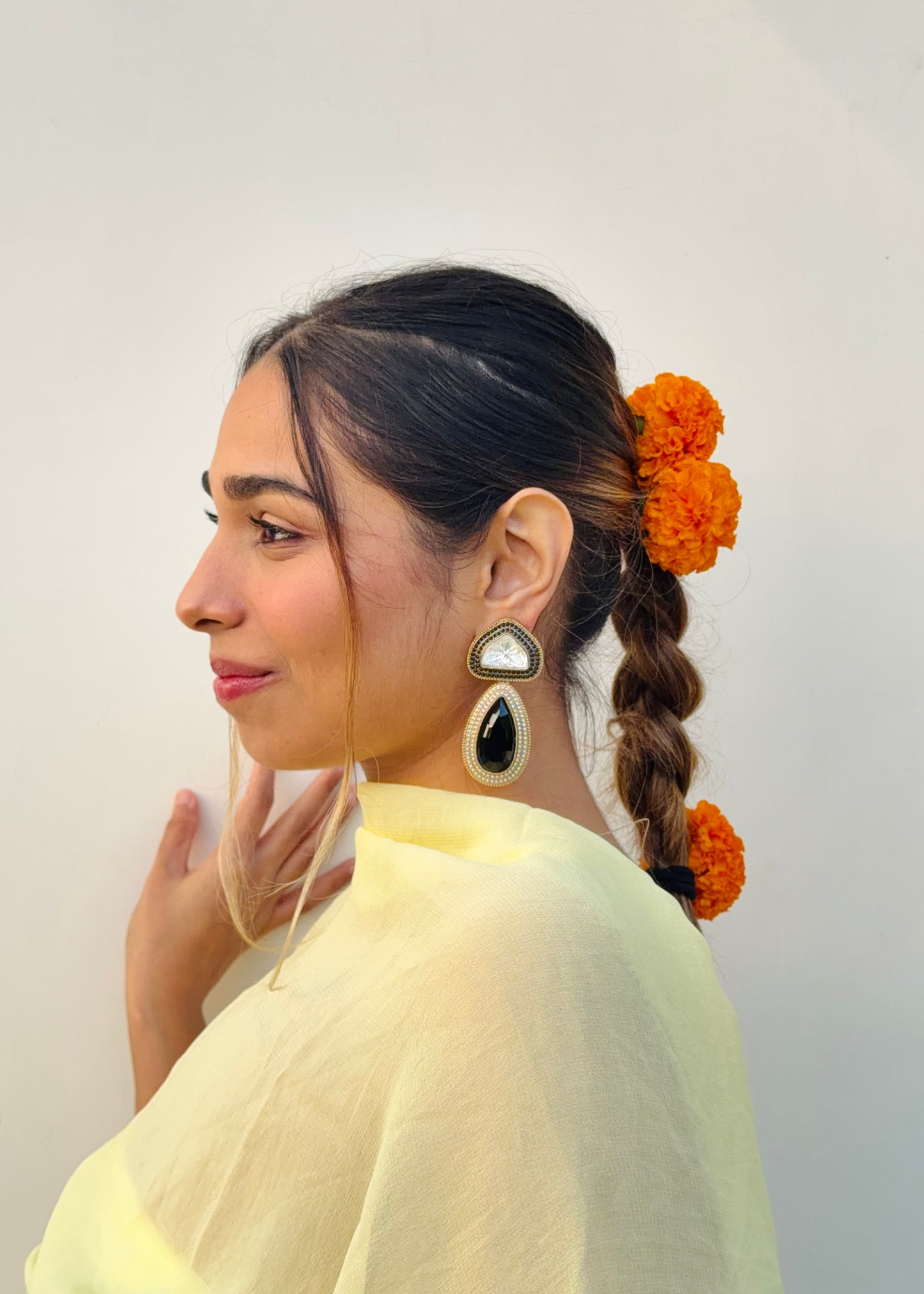 Tejini Crystal Drops (Black)