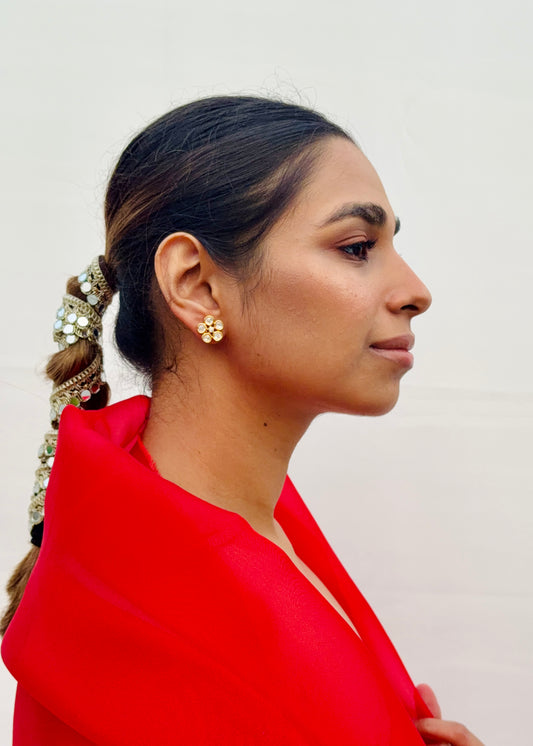 Agnika Flora Polki Studs