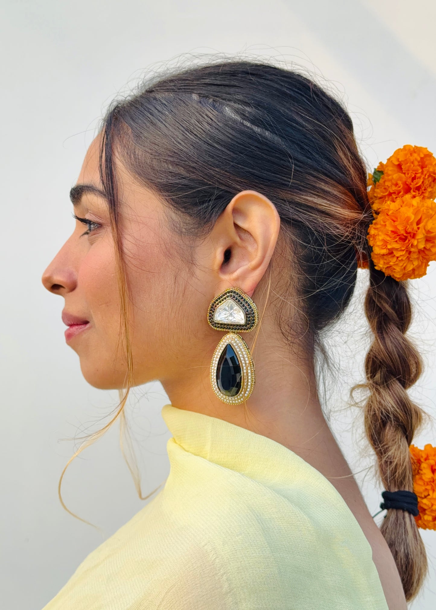 Tejini Crystal Drops (Black)